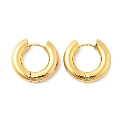 Золотой 202 обруч серьги из нержавеющей стали замке, с 316 хирургическим стержнем из нержавеющей стали, кольцо, золотые, 4 датчик, 21.5x22.5x5 мм, штифты : 1 мм
