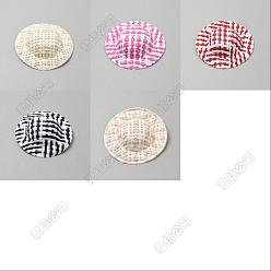 (52) Непрозрачная лаванда 40шт. тканевая кукольная шляпа, плоско-круглые, разноцветные, 50x15 мм, внутренний диаметр: 30 мм, 8 шт / цвет