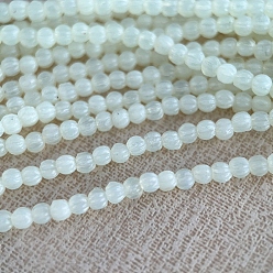 WhiteSmoke Transparent Czech Glass Beads, Pumpkin, WhiteSmoke, 3mm, 10pcs/bag