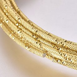 Gold Round Aluminum Wire, Textured, Gold, 12 Gauge, 2mm, about 32.8 Feet(10m)/roll