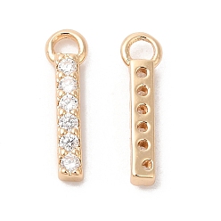 Light Gold Латунь со стразами подвески, числовые прелести, золотой свет, кол. 1, 12.5x2x2 мм, отверстие : 1.6 мм