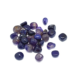 Natural Agate Natural Agate Beads, No Hole/Undrilled, Tumbled Stone, Vase Filler Gems, Dyed & Heated, Nuggets, 6~13mm, about 610pcs/1000g