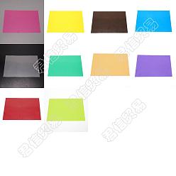 Mixed Color BENECREAT 20 Sheets 10 Colors PVC Plastic Sheets, Rectangle, Mixed Color, 210x297x0.1mm, 2 sheets/color