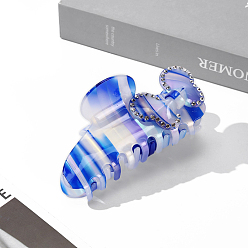 Синий Заколки для волос в форме когтей из ацетата целлюлозы, аксессуары для волос для женщин и девочек, рыба, синие, 110x55 мм