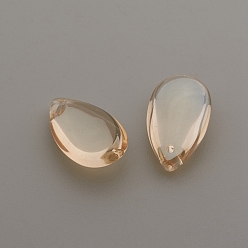 Золотая Тень Стеклянные подвески, слеза, золотые тени, 22x13x8.8 мм, отверстие : 1.4 мм