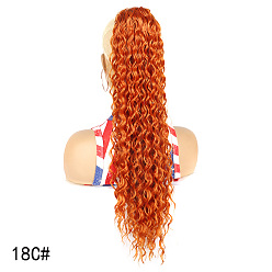 22-inch 18C# Длинные вьющиеся волосы, наращивание хвоста с помощью эластичного шнурка — варианты 16 дюймов и 22 дюймов