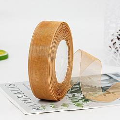 Peru Polyester Organza Ribbon, for Christmas Decoration, Peru, 1 inch(25mm), about 49.21 Yards(45m)/Roll