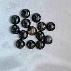 Black Agate Natural Black Agate Cabochons, Half Round/Dome, 6mm