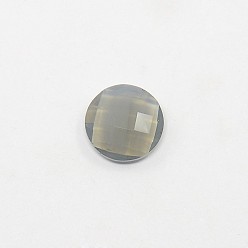Dark Gray Golden Tone Brass Glass Teardrop Links connectors, Dark Gray, 21x11x5mm, Hole: 2mm