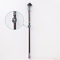 Capricorn Natural Obsidian Twelve Constellation Magic Wand, Cosplay Magic Wand, for Witches and Wizards, Capricorn, 290mm