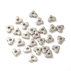 Platinum CCB Plastic Beads, Heart, Platinum, 4.5x5x1.5mm, Hole: 1.4mm