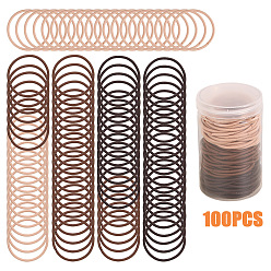 100 strands per jar of coffee-colored hair extensions Fashionable Colorful Elastic Hairband for Girls - Versatile Hair Accessory