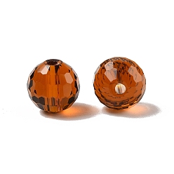 Седло Коричневый Стекло k9 стекло, имитация Австрийские кристаллические шарики, граненый (128 граней), круглые, седло коричневый, 8 мм, отверстие : 1.5 мм
