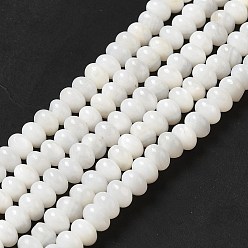 Seashell Color Natural Freshwater Shell Beads Strands, Rondelle, Seashell Color, 6x4mm, Hole: 0.9mm, about 97pcs/strand, 15.31~15.39''(38.9~39.1cm)