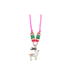 Necklace 14 Colorful Christmas Tree & Santa Claus Bracelet and Necklace Set for Kids