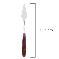 Нержавеющая Сталь Цвет Скребок для поддонов из нержавеющей стали, с деревянной ручкой, шпатель ножи художник масляные инструменты, цвет нержавеющей стали, 20.5 см