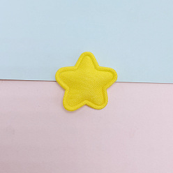 Yellow Cloth Sew on Patches, Appliques, Costume Accessories, Star, Yellow, 25mm