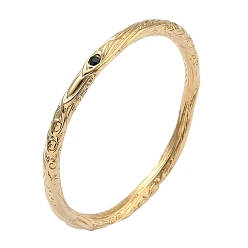 Черный Браслеты из нержавеющей стали с гравировкой ручной работы и стразами для женщин, реальный 304 k позолоченный, ионное покрытие (ip), долговечный, чёрные, внутренний диаметр: 18 дюйм (2.30 см)