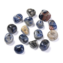 Sodalite Natural Sodalite Beads, No Hole, Nuggets, Tumbled Stone, Healing Stones for 7 Chakras Balancing, Crystal Therapy, Meditation, Reiki, Vase Filler Gems, 14~26x13~21x12~18mm, about 150pcs/1000g