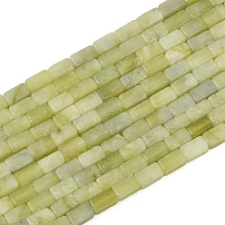Chinese Jade Natural Chinese Jade Beads Strands, Cuboid, 4~5x2.5x2~2.5mm, Hole: 0.7mm, about 82pcs/strand, 14.96 inch(38cm)