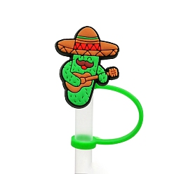 Cactus Silicone Drinking Straws Cover, for Cinco de Mayo, Cactus Pattern