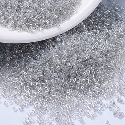 (DB1231) Прозрачный Серо-туманный Блеск Бусины miyuki delica, цилиндр, японский бисер, 11/0, (дБ 1231) прозрачный серый туман, 1.3x1.6 мм, отверстие : 0.8 мм, Около 2000 шт / 10 г