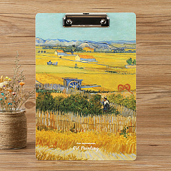 Others MDF Wooden Clipboards, Multi Pack Clipboards, with Clip, for Office, Rectangle, Great Harvest Theme Pattern, 310x215mm