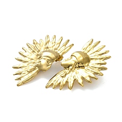 Golden 304 Stainless Steel Stud Earrings, Native American, Golden, 48x29.5mm