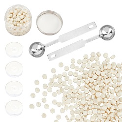 Зеленый Наборы частиц сургуча для печати в стиле ретро, с ложкой из нержавеющей стали, свеча, пластиковые пустые контейнеры, зелёные, 9 мм, 300 шт