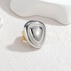 Самородки 304 открытые кольца манжеты из нержавеющей стали, золотые и нержавеющая сталь цвет, самородки, 18 мм