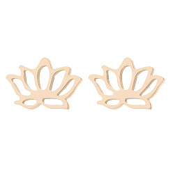 Золотой Рождественские серьги из нержавеющей стали с оленями, медвежья лапа, кран, Роза и геометрический дизайн сердца, золотые, Размер 1