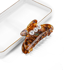 Кокосово-Коричневый Заколки для волос в форме когтей из ацетата целлюлозы, аксессуары для волос для женщин и девочек, кокосового коричневый, 98x50 мм