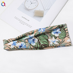 Hairband Style - Orchid Hairband - Pink Q36 Printed Wide Headband Yoga Sweatband Athletic Hair Band for Women