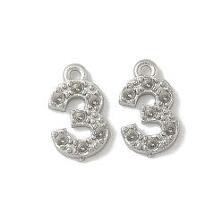 Нержавеющая Сталь Цвет 304 Настройки горный хрусталь из нержавеющей стали кулон, число, цвет нержавеющей стали, 8x5x1.5 мм, отверстие : 0.8 мм, пригодный для стразов 1 мм