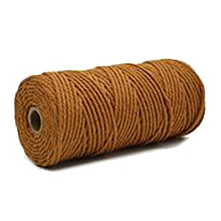 Peru Cotton String Threads, Macrame Cord, Decorative String Threads, for DIY Crafts, Gift Wrapping and Jewelry Making, Peru, 3mm, about 109.36 Yards(100m)/Roll