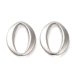 Platinum Brass Linkings Rings, Long-Lasting Plated, Cadmium Free & Lead Free, Oval Connector, Platinum, 10x8x1.5mm, Inner Diameter: 8.5x3.5mm