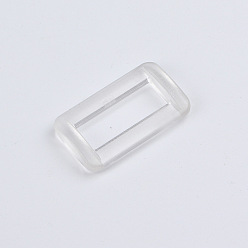 Clear Plastic Rectangle Buckle Ring, Webbing Belts Buckle, for Luggage Belt Craft DIY Accessories, Clear, 20mm