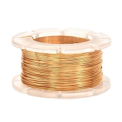 Sandy Brown Round Copper Craft Wire, for Jewelry Making, Long-Lasting Plated, Sandy Brown, 24 Gauge, 0.5mm, about 39.37 Feet(12m)/roll.