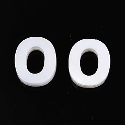 Letter O Подвески из натуральных пресноводных ракушек, для изготовления ювелирных изделий, кремово-белые, Письмо O, 10x8x2.5 мм, отверстие : 0.8 мм