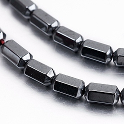 Non-magnetic Hematite Non-magnetic Synthetic Hematite Beads Strands, Faceted, Oval, 5x3x3mm, Hole: 1mm, about 80pcs/strand, 15.7 inch(40cm)