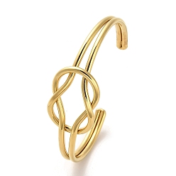 Oval Bracelets de manchette en acier inoxydable dorés pour femmes, ovale, diamètre intérieur: 304 pouce (2x2-5/8 cm)