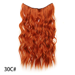 30C# Естественно выглядящие длинные волнистые наращивание волос с рыбной леской и невидимыми зажимами