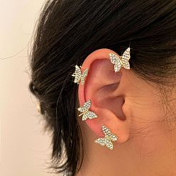 5534404 right Sparkling Diamond Tassel Ear Cuff - Unique and Stylish Wrap-around Earrings
