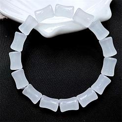 white Fashionable Bamboo Bracelet - Chinese Style Bamboo Bead Bracelet - Gift