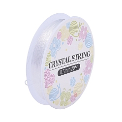 Clear Elastic Crystal Thread, Stretchy String Bead Cord, for Beaded Jewelry Making, Clear, 0.5mm, about 20m/roll