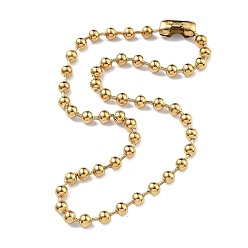 Золотой 304 шариком из нержавеющей стали цепи ожерелья, вакуумное покрытие pvd, золотые, 17.72 дюйм (45 см), 6 мм