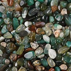 Зеленый Окрашенные и нагретые шарики из натурального агата, без отверстия , самородки, зелёные, 8~12 мм