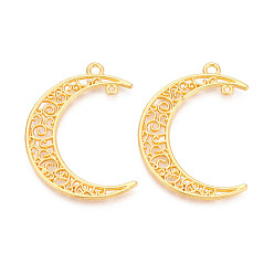 Золотой Коннекторы из сплава, серп, без кадмия и без свинца, золотые, 41x30x1.5 мм, отверстия: 2 мм и 1 мм, о 380 шт / 1000 г
