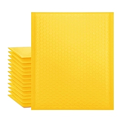 Yellow Polyester Bubble Bags, Rectangle, Yellow, 30.5x23.5cm, 100pcs/box