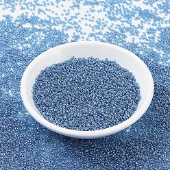 (RR326) Transparent Capri Blue Luster Миюки круглые бусины рокайль, японский бисер, 8/0, (rr 326) прозрачный капри синий глянец, 3 мм, отверстие : 1 мм, Около 422~455 шт / 10 г